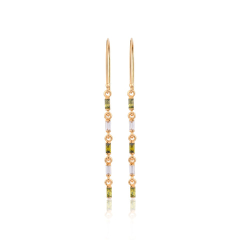 Green Love Link Drop Earrings | Buy Silver Earrings Online | Earring | TALISMAN