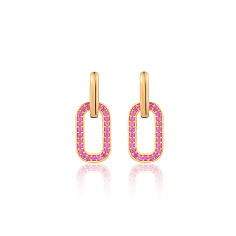 Red Double Hoop Earrings | Earrings Gift For Her | Earrings | TALISMAN