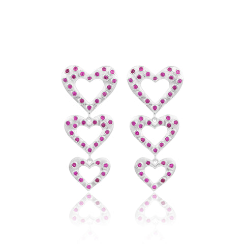 Hearts and Sparkle Hoop Earrings | Earrings Gifts For Her | Earrings | TALISMAN