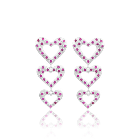 Hearts and Sparkle Hoop Earrings | Earrings Gifts For Her | Earrings | TALISMAN