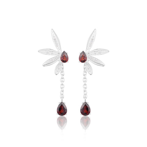 Silver Flower Drop Earrings | Best Earrings To Gift | Earrings | TALISMAN