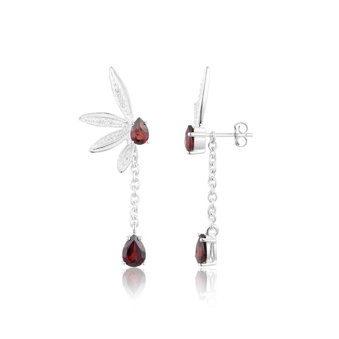 Silver Flower Drop Earrings | Best Earrings To Gift | Earrings | TALISMAN