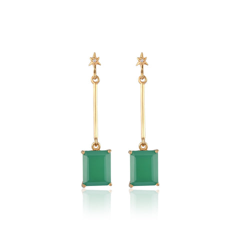 Green Star Drop Earrings | Earrings For Girlfriend | Earrings | TALISMAN