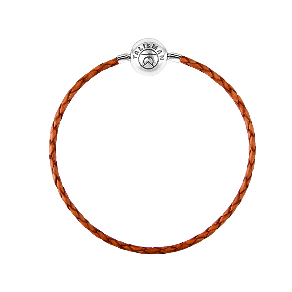 Essence Braided Leather Bracelet Red