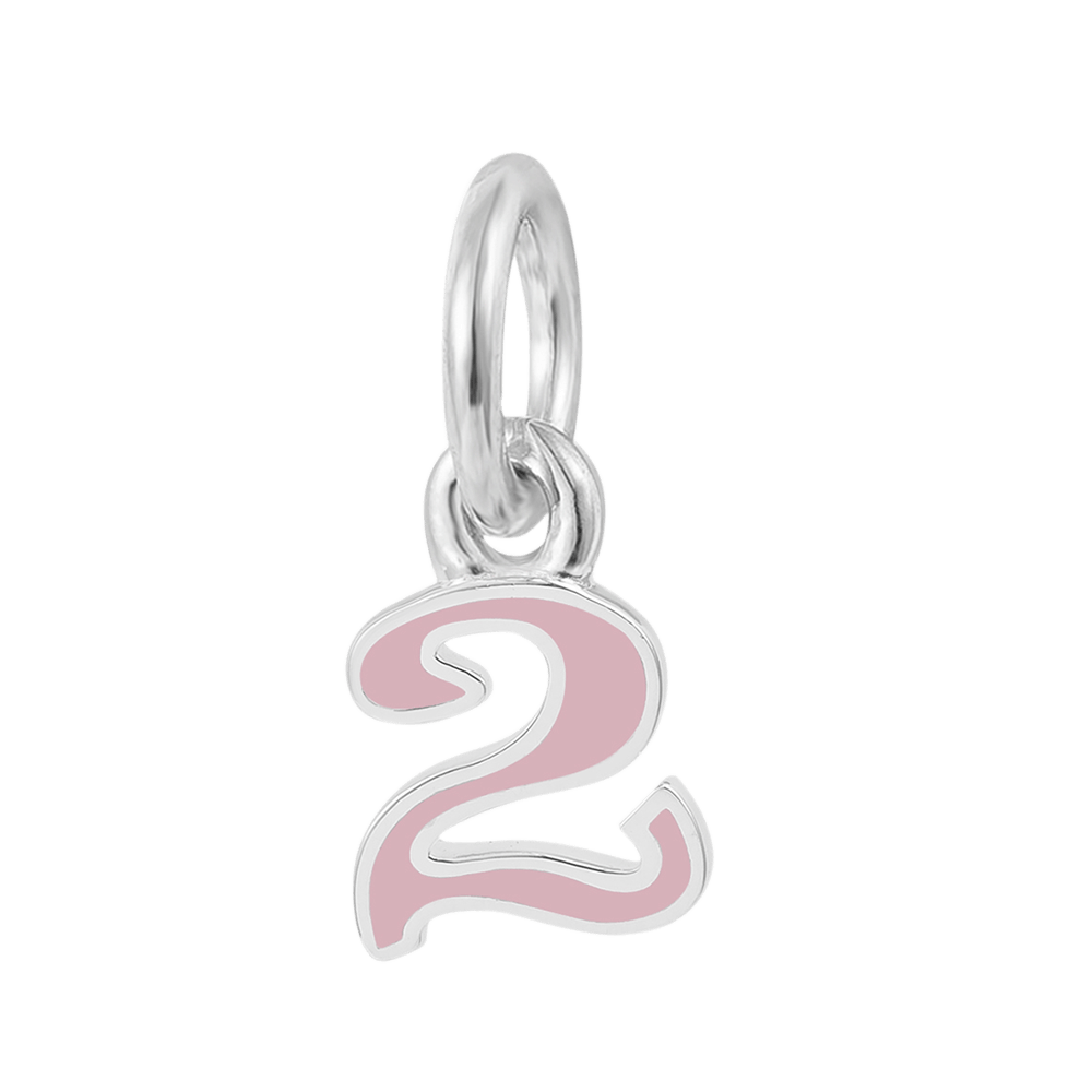 Buy Number 2 Silver Charm Online | NUMBER 2 Silver Charm | Dangle Charms | TALISMAN
