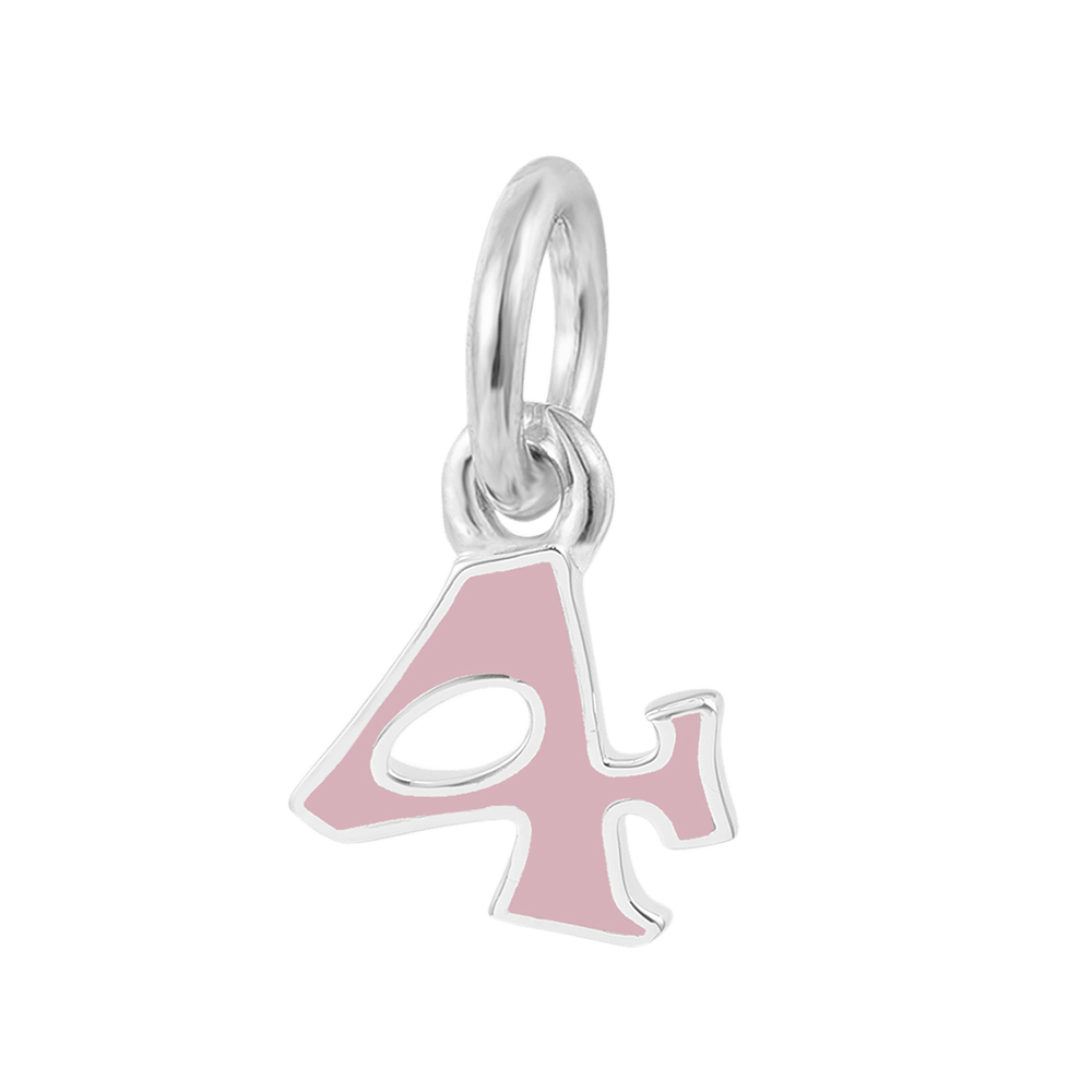 Buy Number 4 Silver Charm Online | NUMBER 4 Silver Charm | Dangle Charms | TALISMAN