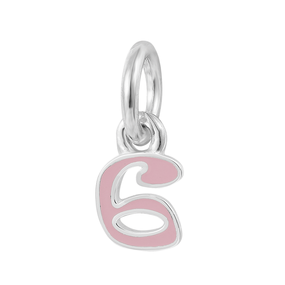 Buy Number 6 Silver Charm Online | NUMBER 6 Silver Charm | Dangle Charms | TALISMAN
