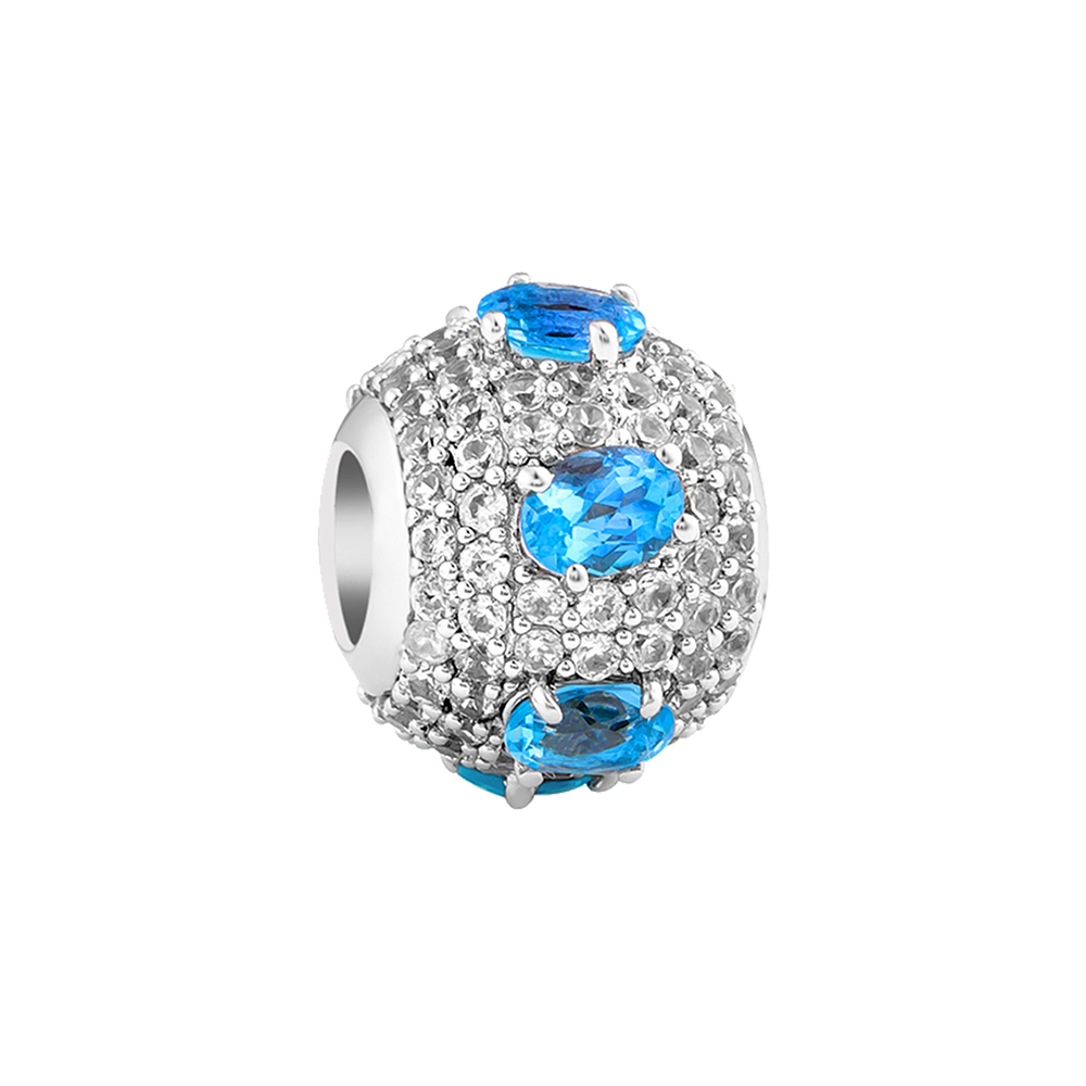 Jewelry Charms | Elegant Blue Topaz Charm | Bead Charms | TALISMAN