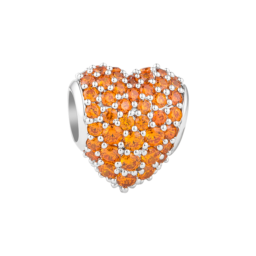 Pandora orange 2025 heart charm