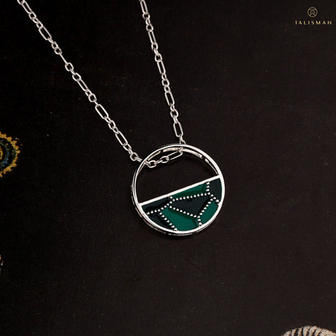pendants for women | Shades of green Sterling Silver Pendant | Ombre' | TALISMAN