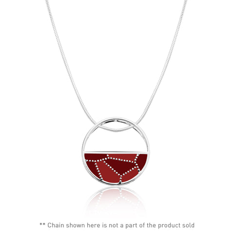 Buy Pendants | Shades of red Sterling Silver Pendant | Ombre' | TALISMAN