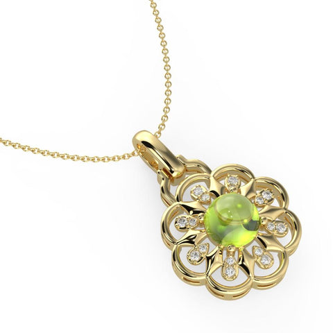 Necklace Online | Luminious Green Floret Necklace | Necklaces | TALISMAN