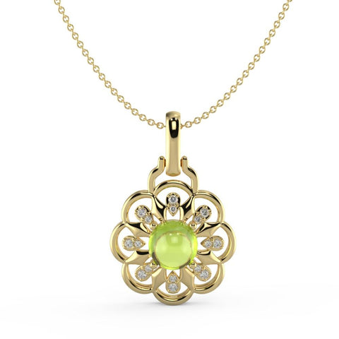 Necklace Online | Luminious Green Floret Necklace | Necklaces | TALISMAN