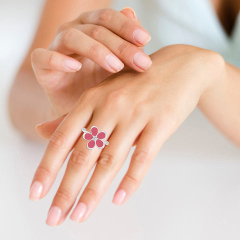 Buy Rings Online | Pink Lily Blossom Ring | Ombre' | TALISMAN