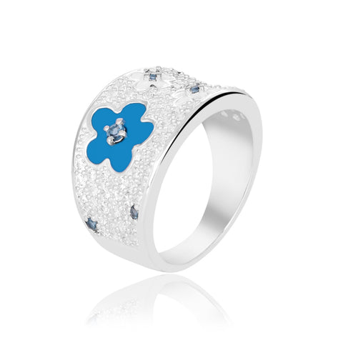 Buy Rings Online | Blue Blossom Ring | Ombre' | TALISMAN