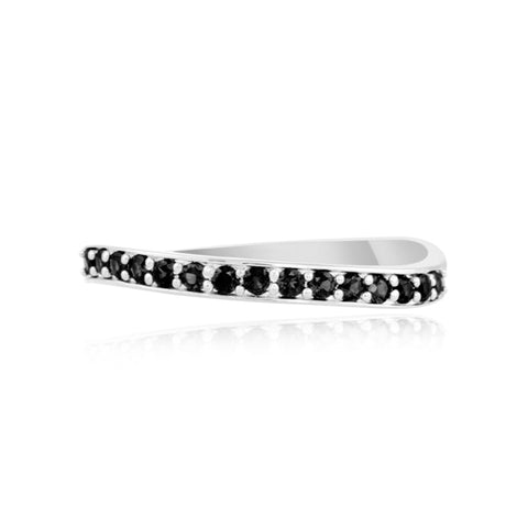Rings Online | Sparkle Black Stack Ring | "9 to 9" Office Wear | TALISMAN