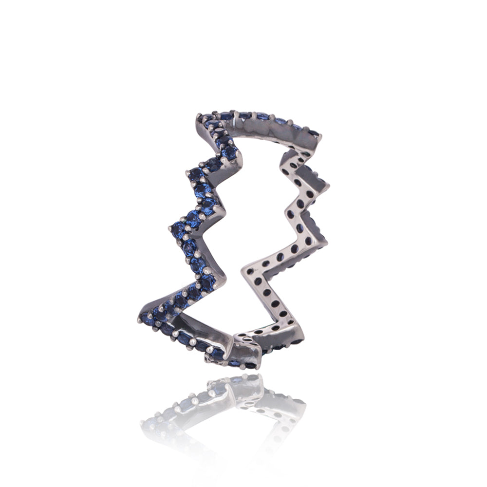 Buy Blue Pave Rings For Girls Online