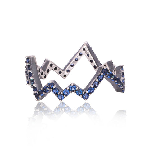 Buy Blue Pave Rings For Girls Online