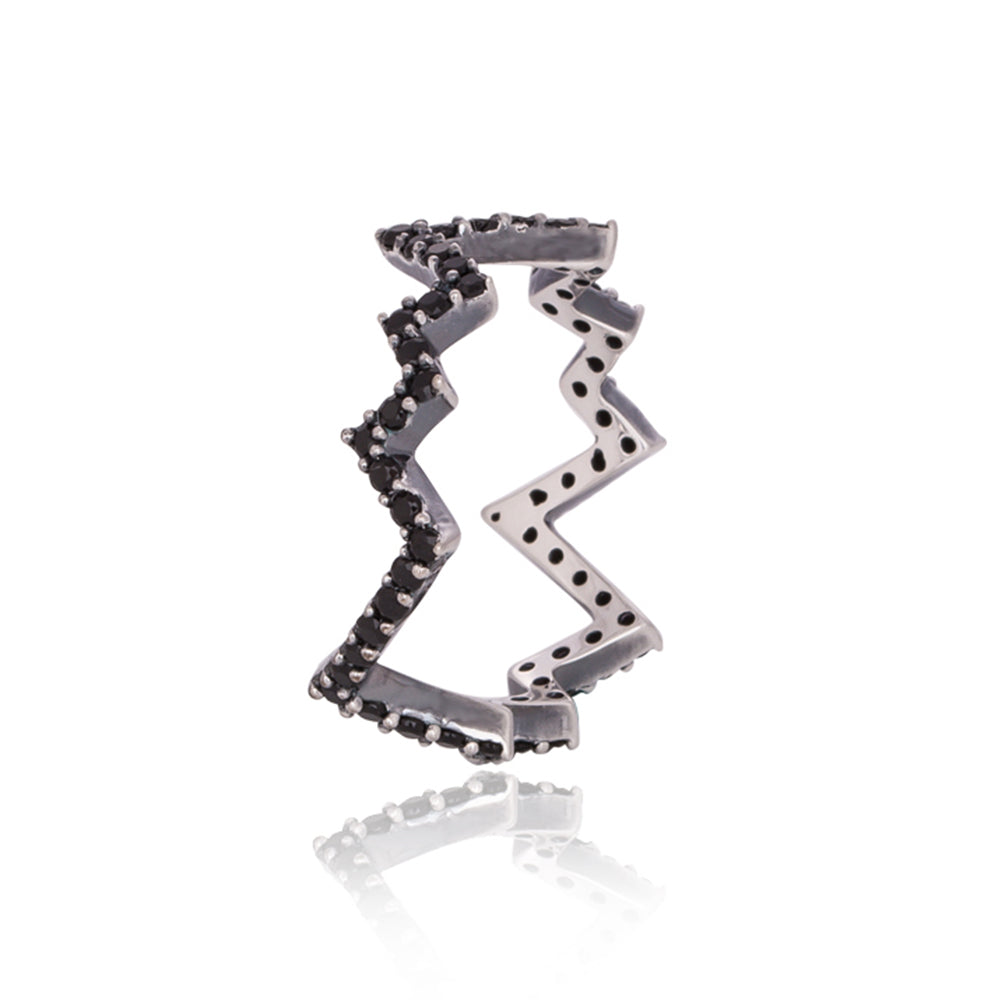 Black Pave Rings For Women