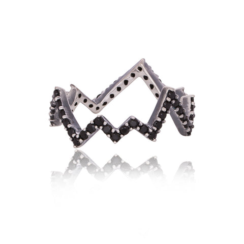 Black Pave Rings For Women