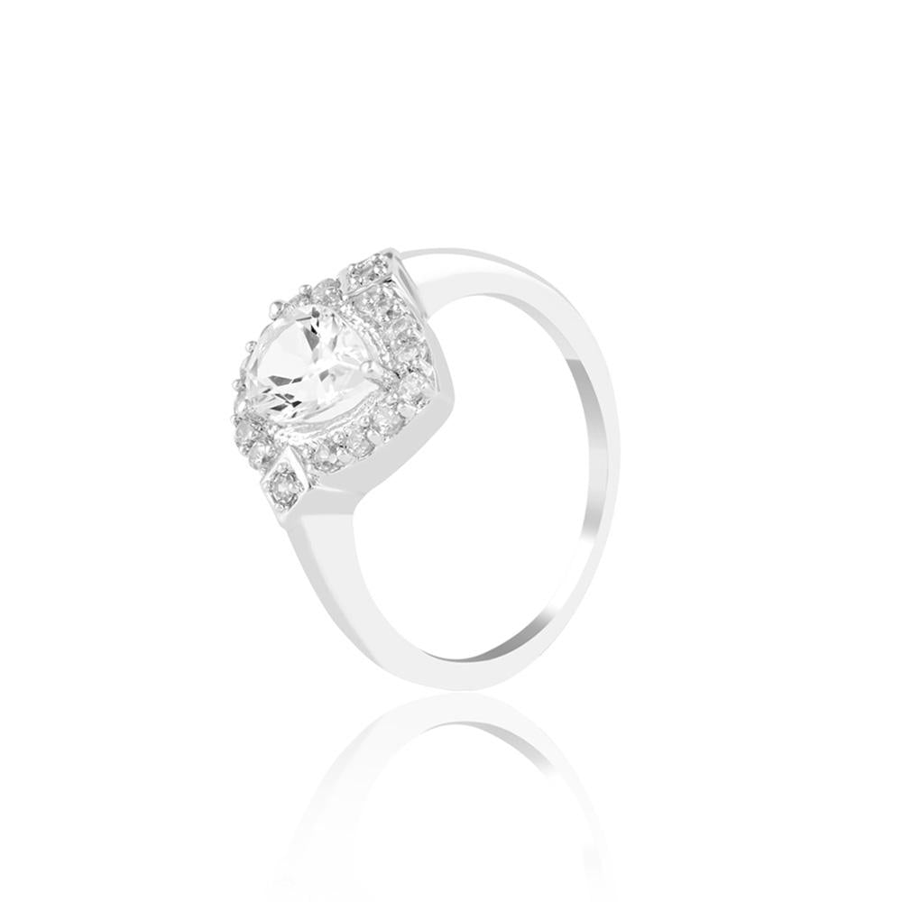 Buy Zavya 92.5 Sterling Silver Plain CZ Casual Couple Rings Online At Best  Price @ Tata CLiQ