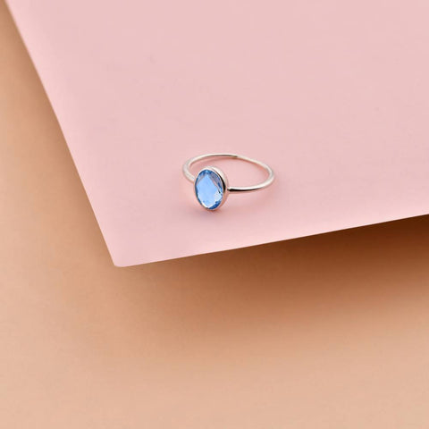 Gift For Her | Demi Aqua Ring | Rings | TALISMAN