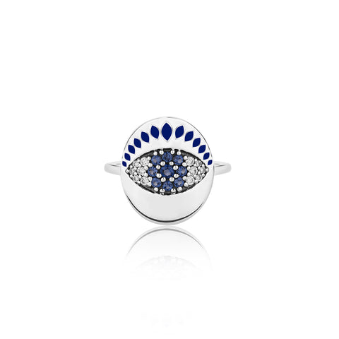 Rings For Girls Online | Classic Evil Eye Protection Adjustable Ring | Evil Eye | TALISMAN