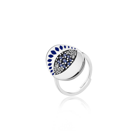 Buy Gold, Black & Silver Stainless Steel Banded Greek Key Ring Online -  INOX Jewelry - Inox Jewelry India