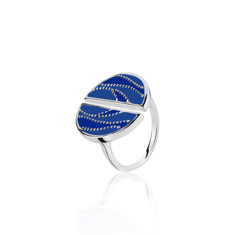 Buy Rings Online | Shades that make waves Sterling Silver Ring | Ombre' | TALISMAN