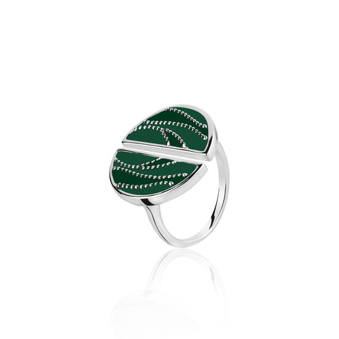 Silver Rings Online | Shades of green Sterling Silver Ring | Ombre' | TALISMAN