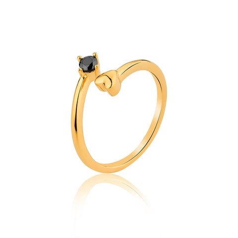 Buy Rings Online | Hearts Ring - Black | Amore' - Love | TALISMAN