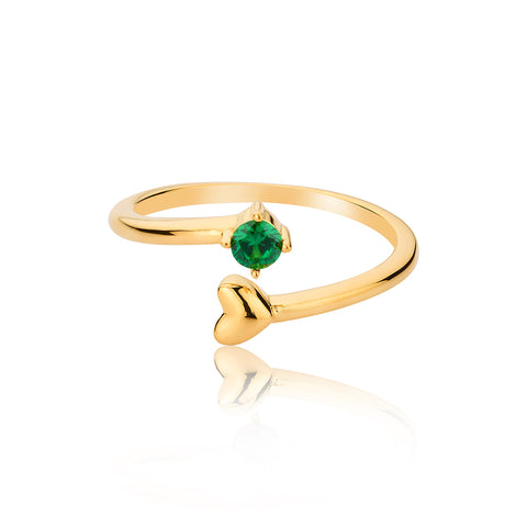 Buy Rings Online | Hearts Ring - Green | Amore' - Love | TALISMAN