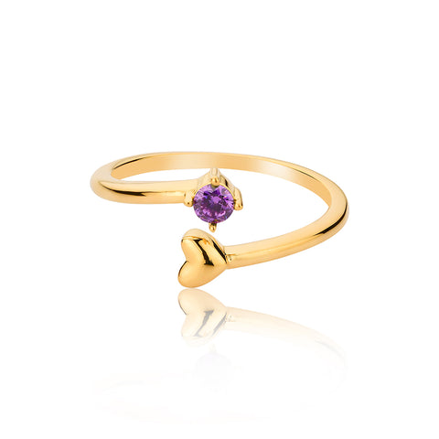 Rings For Girls Online | Hearts Ring - Purple | Amore' - Love | TALISMAN