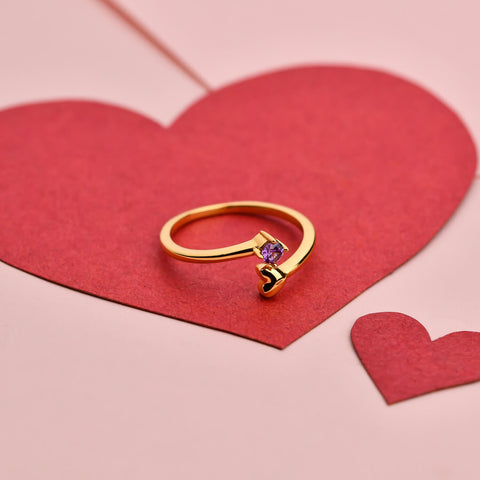 Rings For Girls Online | Hearts Ring - Purple | Amore' - Love | TALISMAN