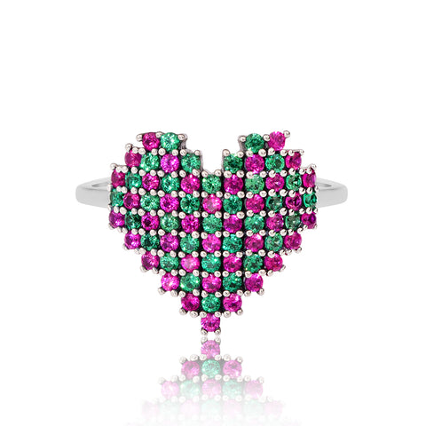 Buy Rings Online | Sparkling Heart Ring | Amore' - Love | TALISMAN