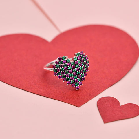 Buy Rings Online | Sparkling Heart Ring | Amore' - Love | TALISMAN