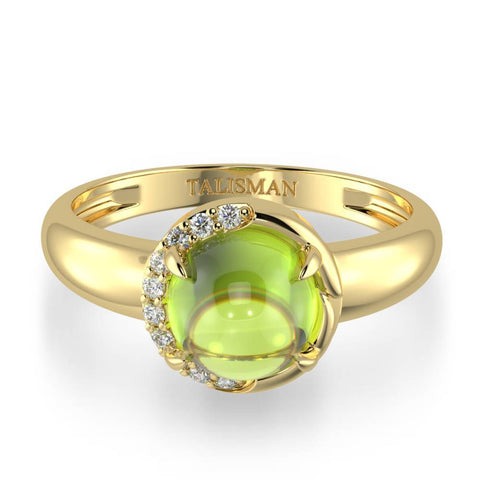 Rings For Girls Online | Elegant Sparkle Peridot Ring | Rings | TALISMAN