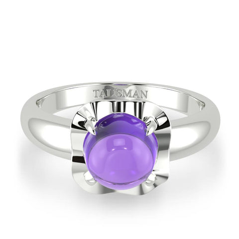 Ring Gift To Girlfriend| Shimmering Lavender Vintage Ring | Rings | TALISMAN