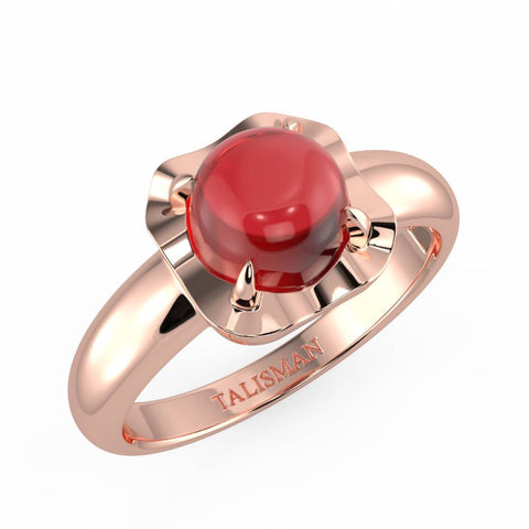 Ring Gift For Girlfriend | Shimmering Red Vintage Ring | Rings | TALISMAN