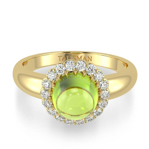 Jewelry Online | Sparkling Green Halo Ring | Rings | TALISMAN