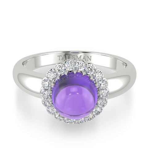 Rings Online | Sparkling Amethyst Halo Ring | Rings | TALISMAN