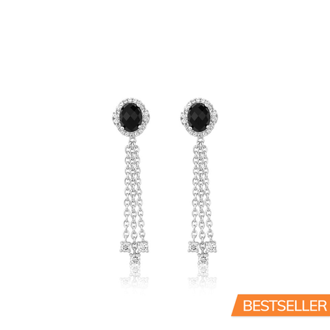 Silver Earrings Online | Feast your eyes Drop Earrings | "9 to 9" Office Wear | TALISMAN